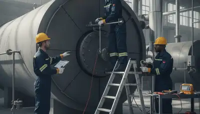Boiler repair technician servicing Albuquerque, NM home heating system