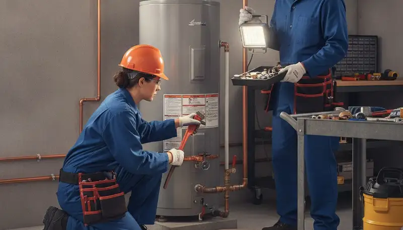 Albuquerque, NM plumber repairing a home pipe for fast, reliable plumbing service