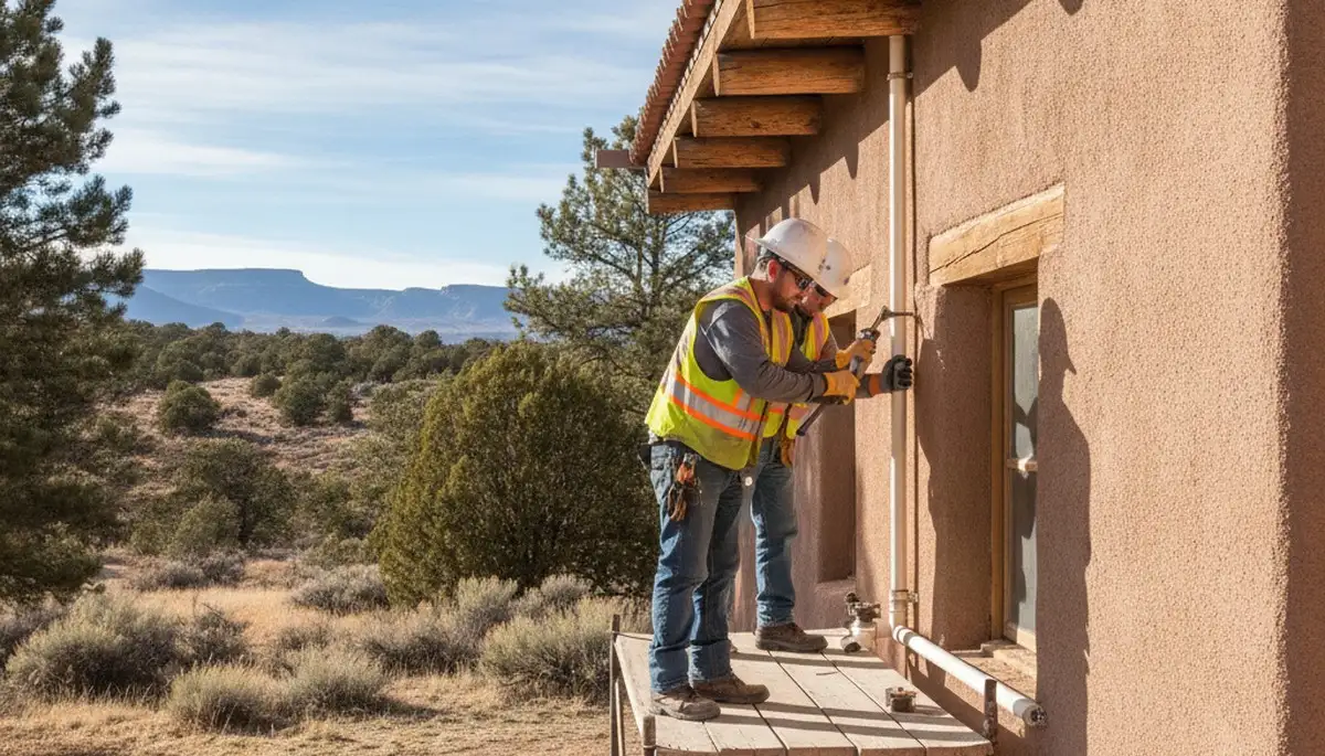 Plumber repairing a leak in Albuquerque, NM for plumbingalbuquerquenm-new.com