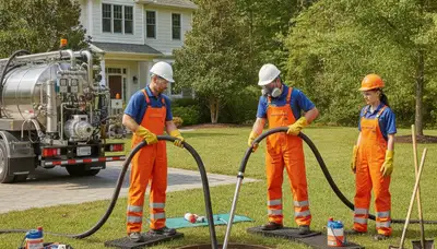Albuquerque, NM septic tank cleaning service by On Call Plumbers for residential plumbing maintenance