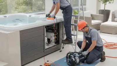 Spa repair technician serving Albuquerque, NM homes with same-day plumbing service