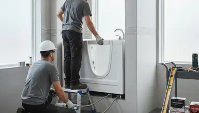 Walk-in tub installation by Albuquerque, NM plumbers for safer, accessible bathroom upgrades